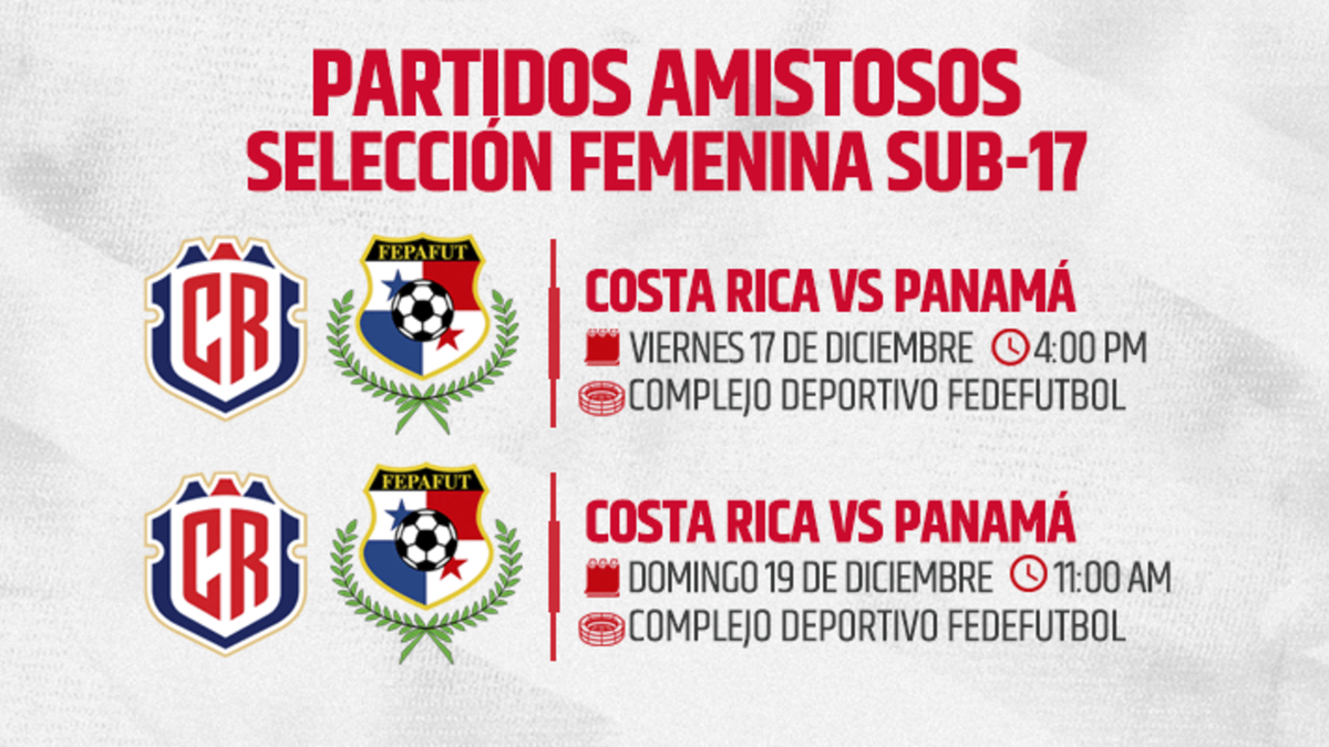 Sub 17 de Panamá juega dos amistosos contra Costa Rica