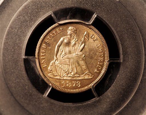 Moneda de 10 centavos de 1873 es vendida por 1,6 millones