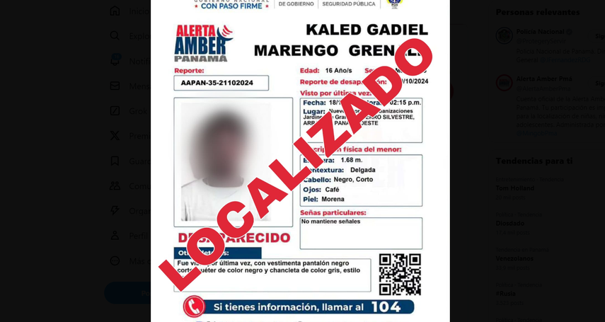 Policía Nacional localiza a menor desaparecido