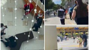 Al escuchar los tiros, cientos de personas que se encontraban en el Aventura Mall corrieron para ponerse a salvo.