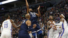 Timberwolves vencen al Thunder por segunda ocasión en una semana