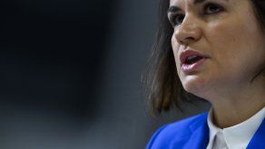 La opositora Svetlana Tijanóvskaya.