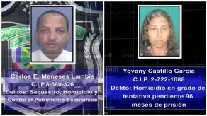 Meneses Lambis y una mujer entre los más buscados de Panamá Meneses Lambis y una mujer entre los más buscados de Panamá