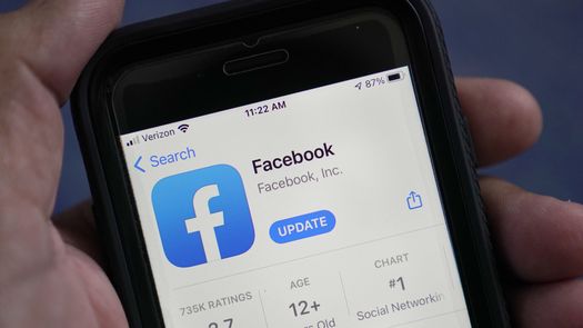 Aplicación móvil de Facebook.