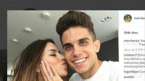 Marc Bartra y Melissa Jiménez se casan