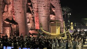 Ceremonia de apertura del Paseo de los Carneros, en Egipto.