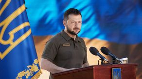 El presidente de Ucrania, Volodimir Zelenski﻿.