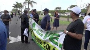 Culmina jornada de protesta con mitin en ciudad de Colón