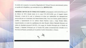 Pleno del TE considera admisible impugnación contra candidaturas de Martinelli