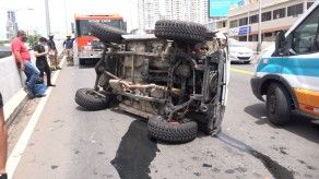 Una persona herida tras vuelco de vehículo en Vía Transístmica