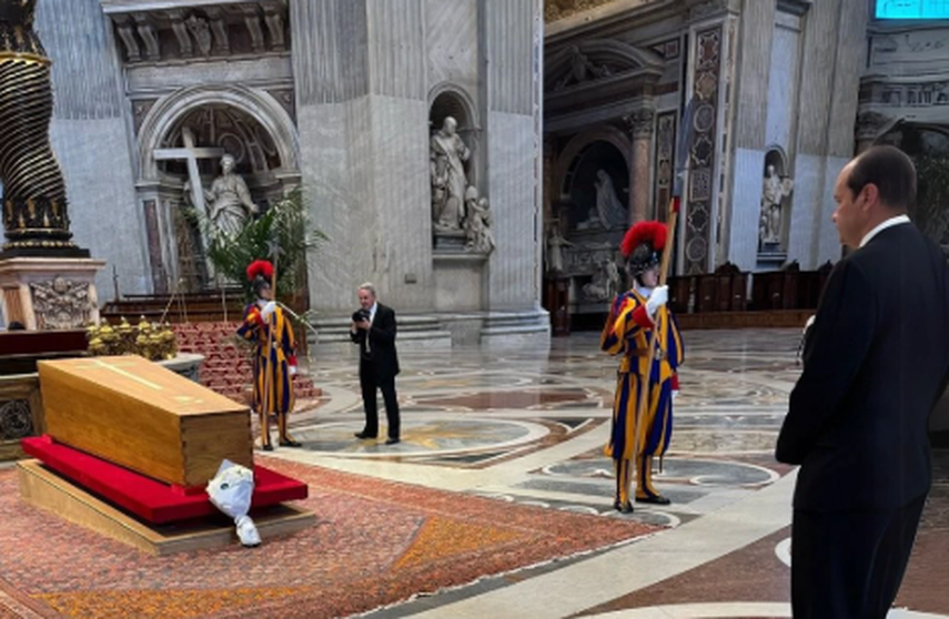 Canciller de Panamá en el funeral de papa Francisco
