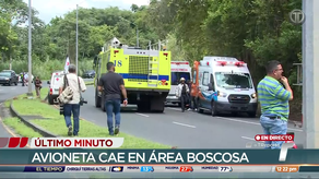 Aeronave cae en área boscosa de Clayton.