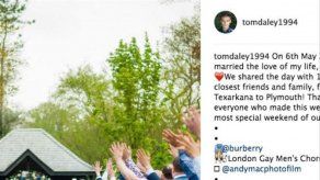 Tom Daley comparte la primera imagen de su idílica boda