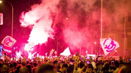 Celebración de la 13 del Real Madrid en Cibeles