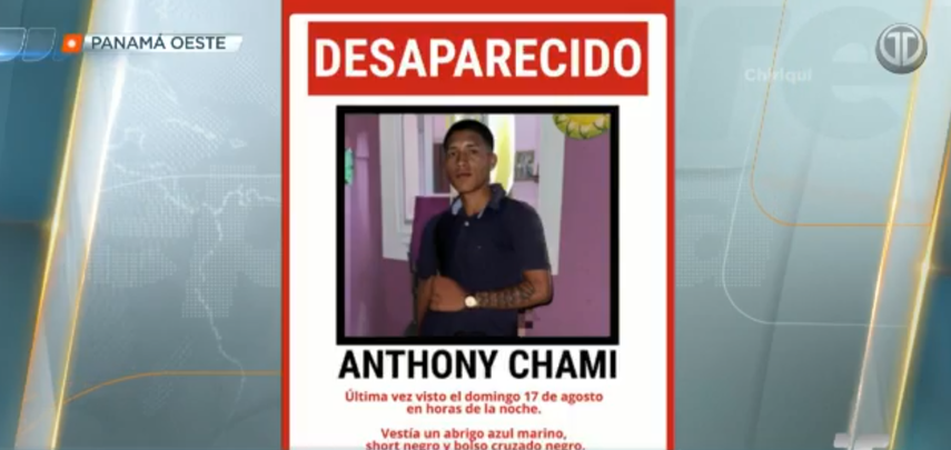 Familiares buscan a Anthony Chami