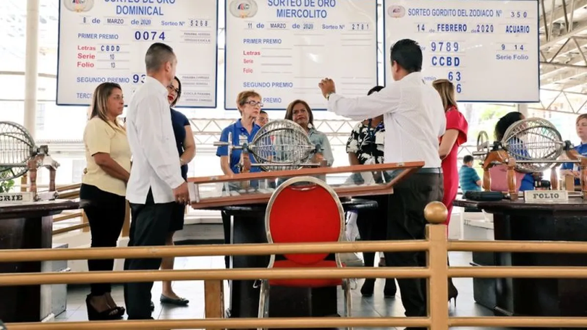 Vista de un sorteo de la Lotería Nacional de Beneficencia.
