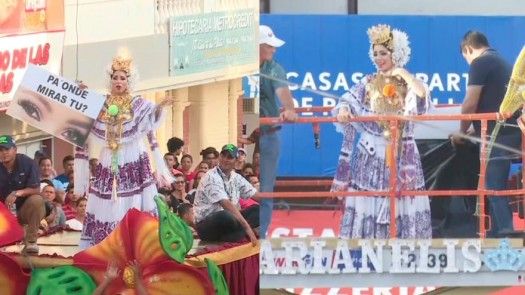 Pullas y mofas entre Calle Arriba y Calle Abajo de Las Tablas durante tradicional topón