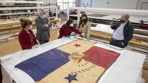 Bandera panameña utilizada por el grupo Acción Comunal en la década de 1920.