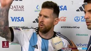 Leo Messi está en su etapa más maradoneana, con pocas pulgas, firme para declarar ante los micrófonos.