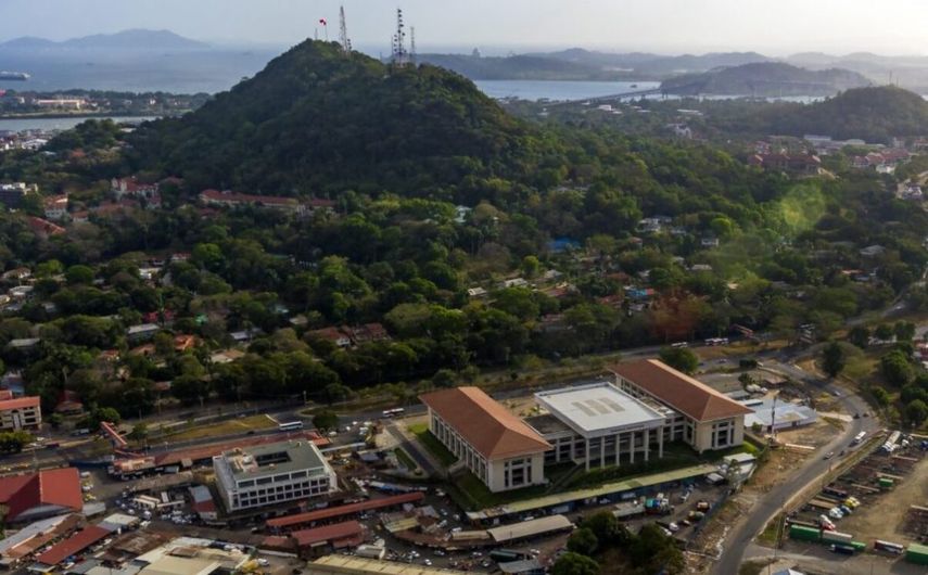 Vista aérea del Cerro Ancón.