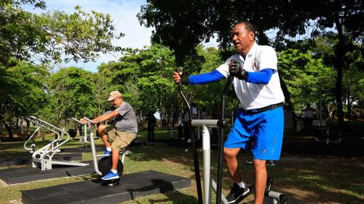 20 nuevas máquinas biosaludablesse instalaron en el Parque Omar&nbsp;