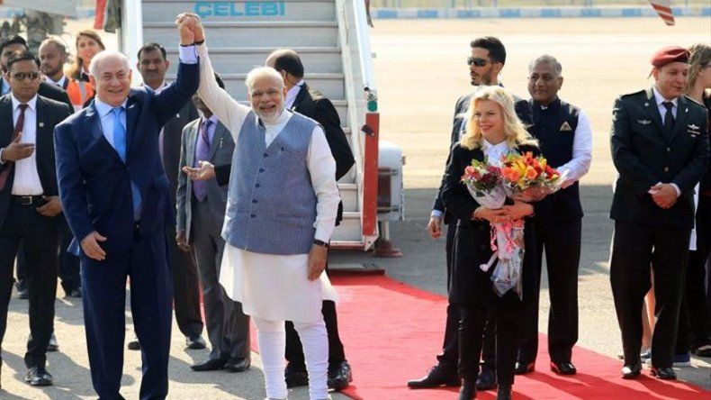 Netanyahu llega a la India para una visita oficial de seis días