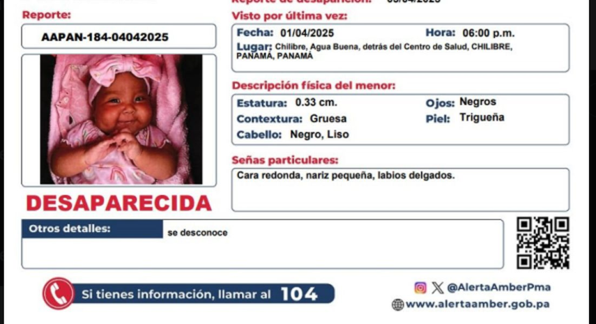 ¡Segunda Alerta Amber! Desaparece Antonella Bolaños de solo 3 meses
