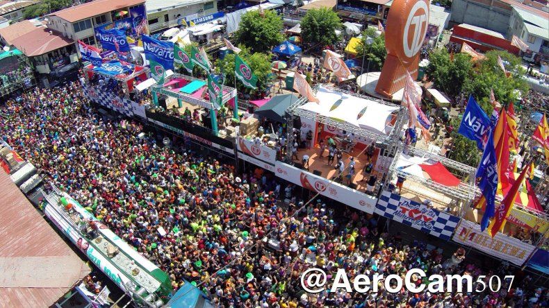 Imágenes aéreas del primer día de culecos en Las Tablas