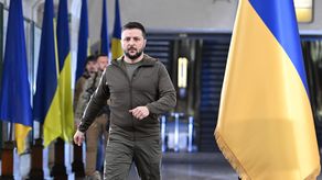 El presidente de Ucrania, Volodimir Zelenski﻿.