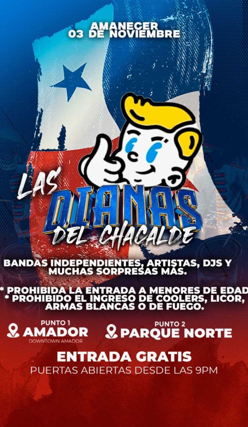 Dianas del 3 de noviembre de la Alcaldía de Panamá.