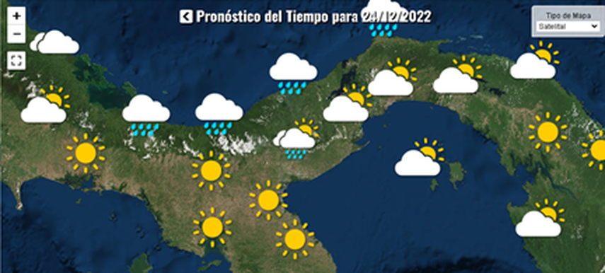 Pronóstico del tiempo para el sábado 24 de dieimbre del 2022.