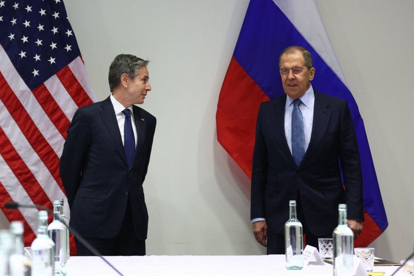 Antony Blinken y Serguéi Lavrov.