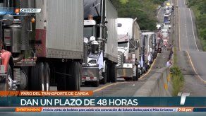 Transportistas de carga anuncian paro de 48 horas desde este martes