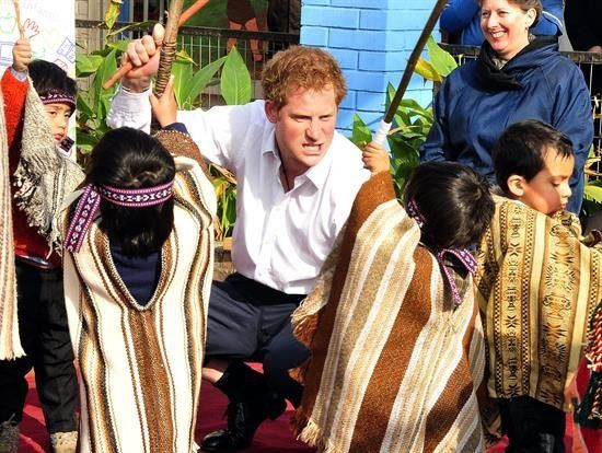 Príncipe Enrique visita en Chile los cerros quemados de Valparaíso