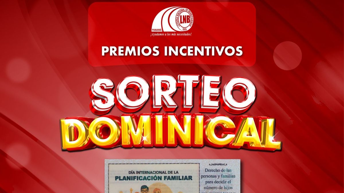 Resultados del Sorteo Dominical de la Lotería Nacional este 3 de agosto del 2025.