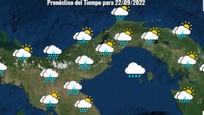 El estado climático de hoy pronostica a lo largo del mediodía, lluvias en gran parte del país.