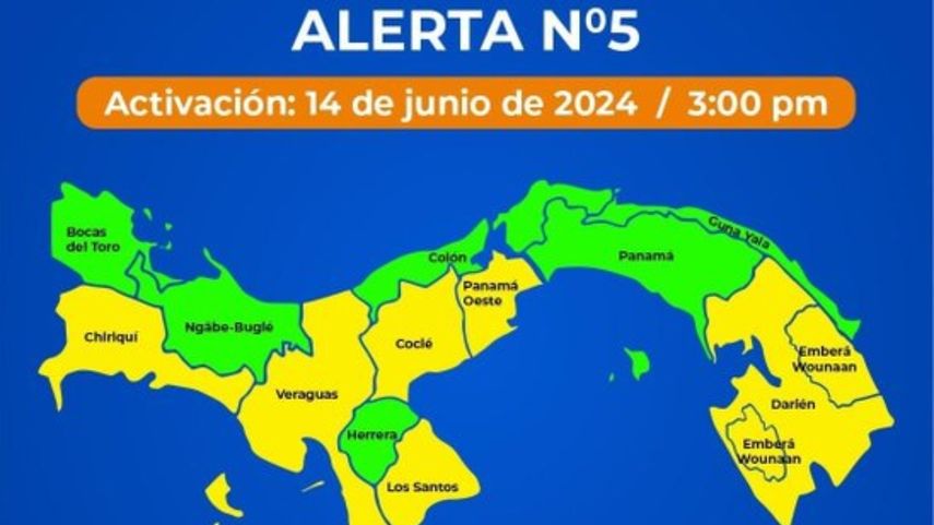 SINAPROC: Alerta Amarilla y Alerta Verde se mantienen