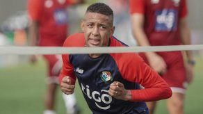 Gaby Torres, delantero de la selección de Panamá, durante entrenamientos del equipo.&nbsp;