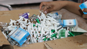 Minsa decomisa cigarrillos en operativo en Panmá Norte.