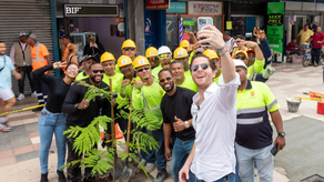 El alcalde Mayer Mizrachi inicia la plantación de árboles en Calidonia