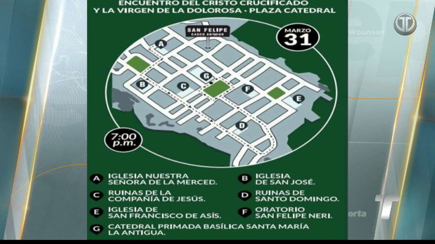 Ruta de la procesión por el Viernes de Dolores