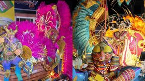 Carnaval de Las Tablas: Calle Arriba y Calle Abajo en el paseo nocturno del lunes de carnaval