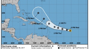 Tormenta José alcanza fuerza de huracán en el Atlántico