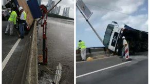 Grúa sufre incidente en el Corredor Sur y genera tranque vehicular