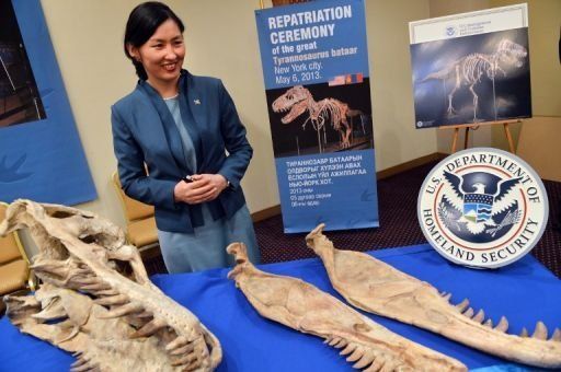 EEUU devuelve a Mongolia más fósiles de dinosaurios