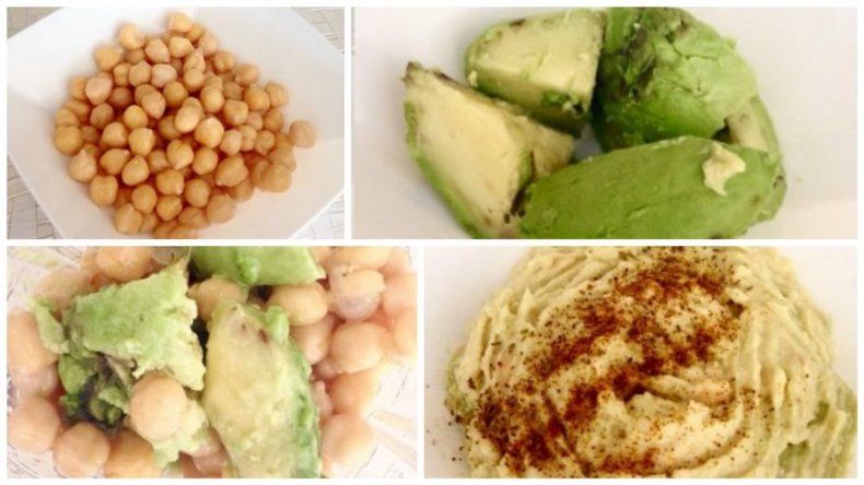 Hummus con aguacate