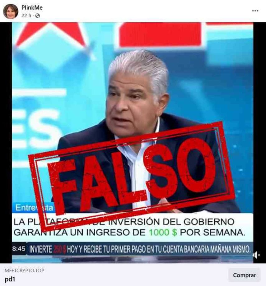 Usan IA para alterar entrevista de José Raúl Mulino y difundir información falsa