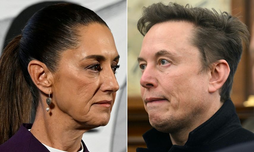 Claudia Sheinbaum y Elon Musk