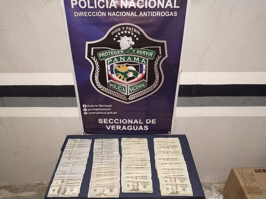 Decomisan más de 22 mil dólares en efectivo en Veraguas