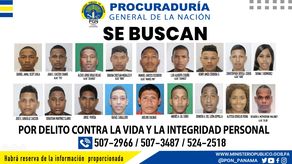 El Ministerio Público señala que 6 de los 39 buscados por las autoridades ya han sido aprehendidos.